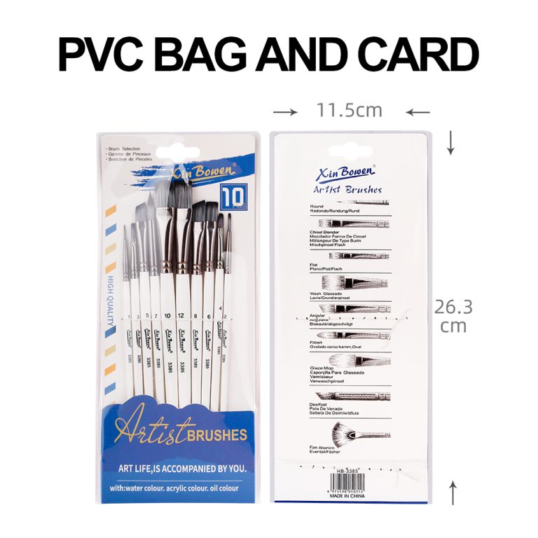 10 Pcs Mixed Type Stuido Paintbrushes Set Pearl Whit New Combination Design (3)