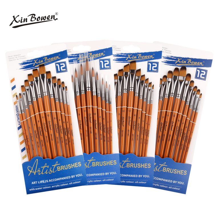 12 pieces paintbrushes set fine art materials