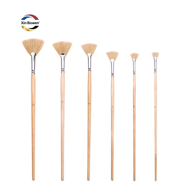 Fan Shape Bristle Hair Painting Brush Artist Paintbrush