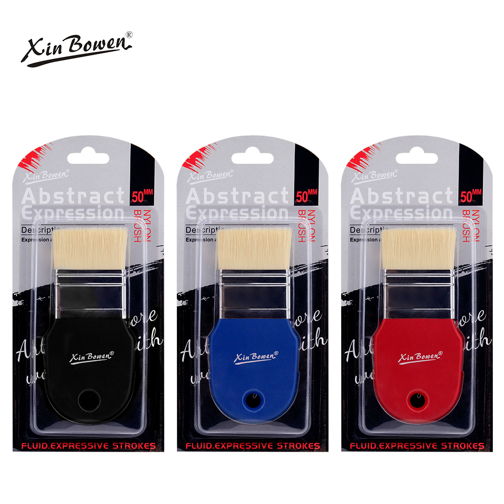 Xin Bowen Gesso Brush Birch Wood Handle Three Color Type Package