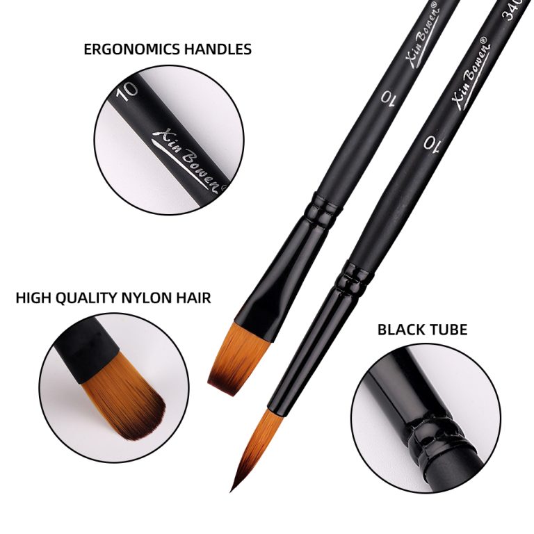 matte black artist paintbrushes set (1)
