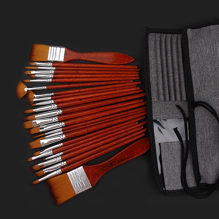 25pieces paintbrushes set with palette knife painting knife (5)
