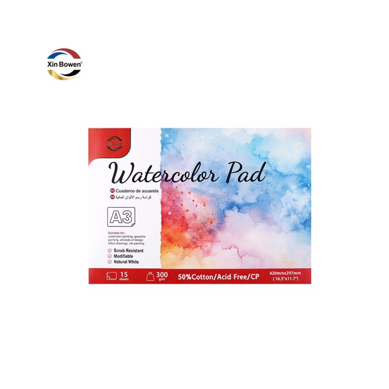 A3 Watercolor pad mixed with cotton material