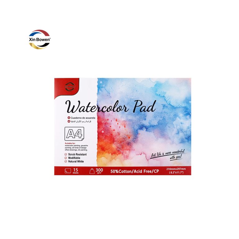 A4 Watercolor pad mixed with cotton material