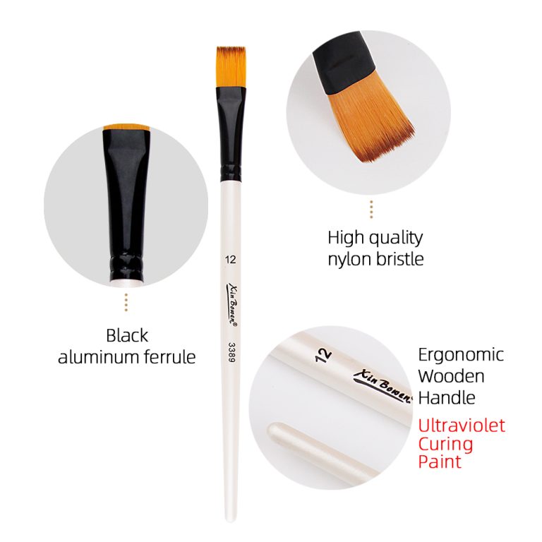 Pearl White artist paint brush art brush (1)