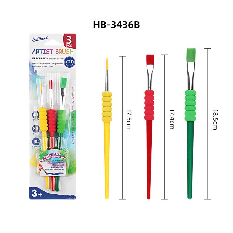 kids paintbrushes 3pieces set