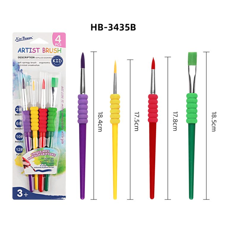 kids paintbrushes 4pieces set (2)