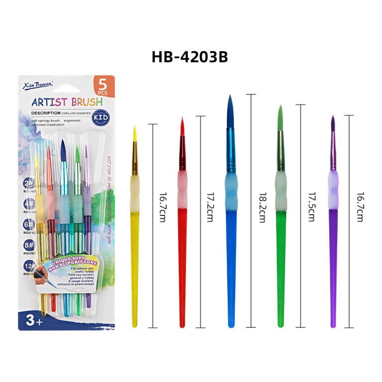 kids paintbrushes 5pieces round set