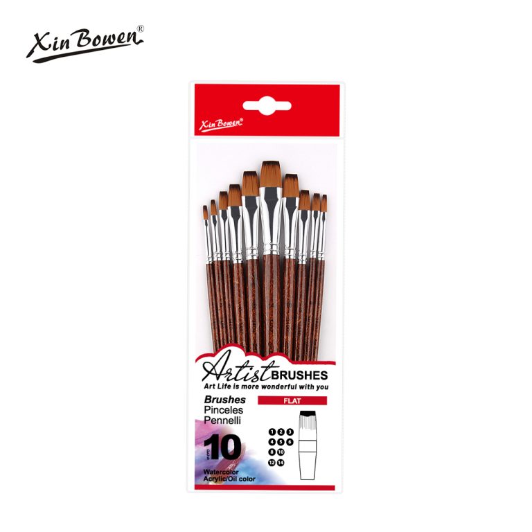 tea color flat head paintbrush
