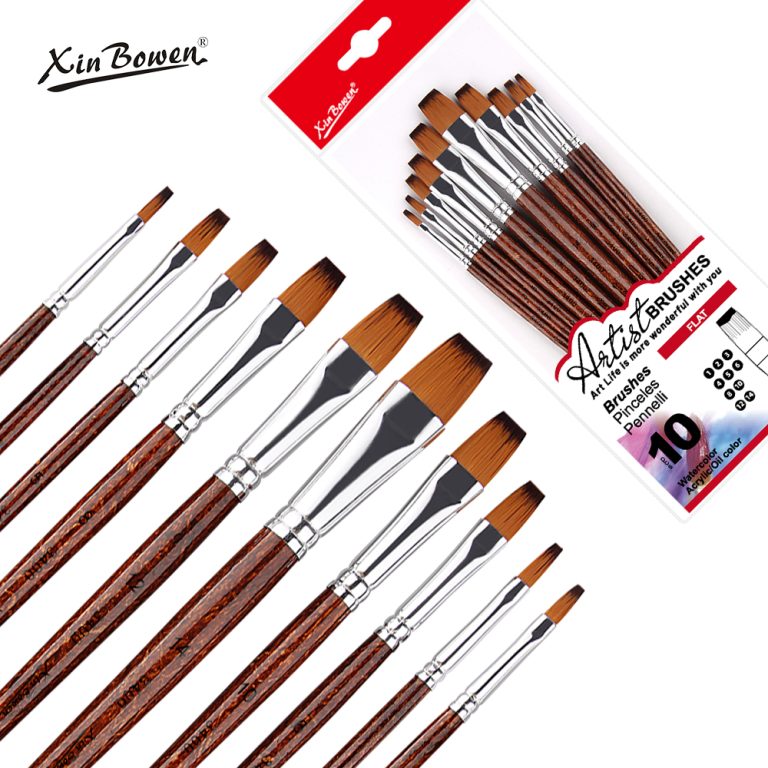 tea color flat head paintbrush new