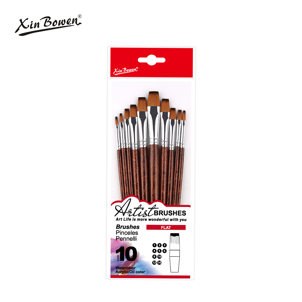 tea color flat head paintbrush