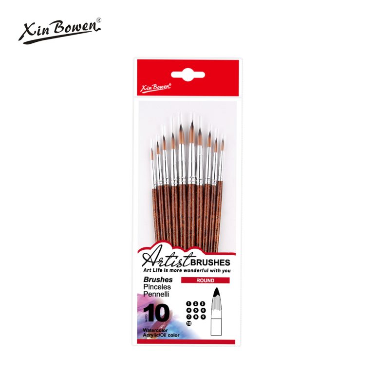 tea color round head paintbrush