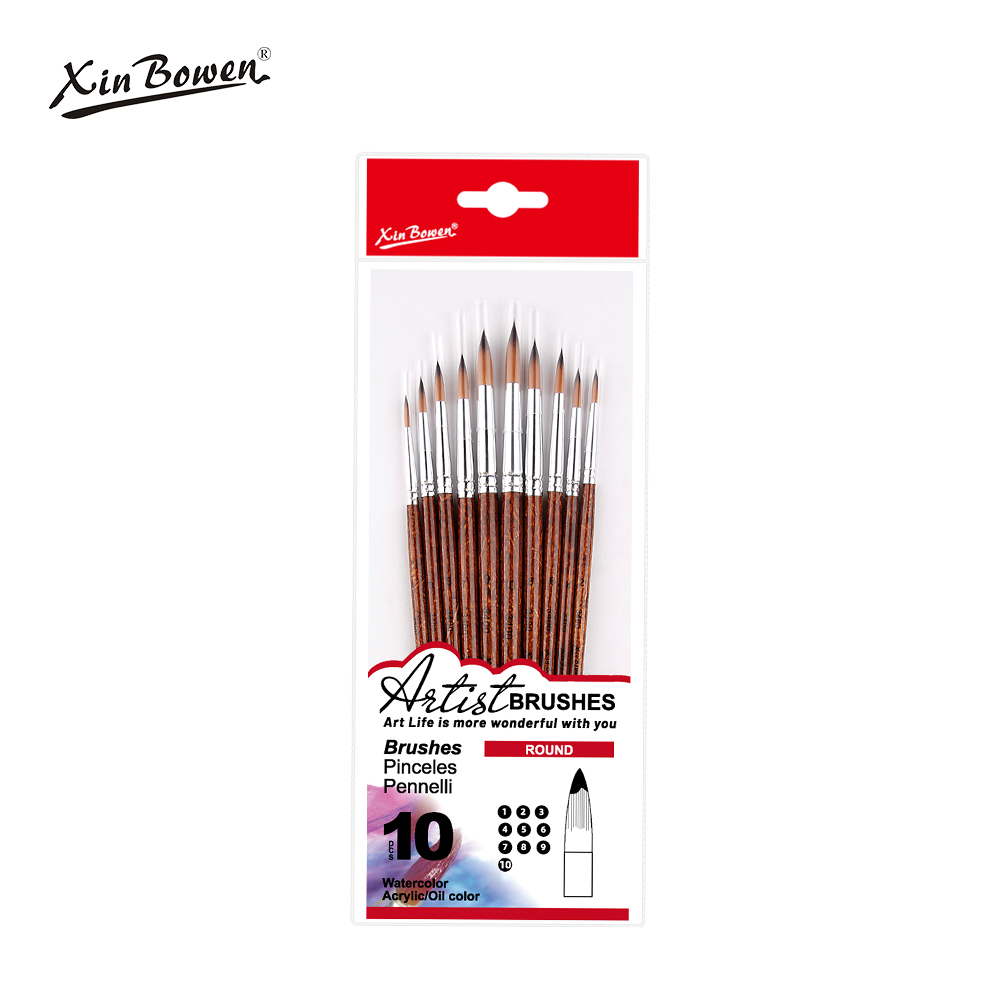 tea color round head paintbrush