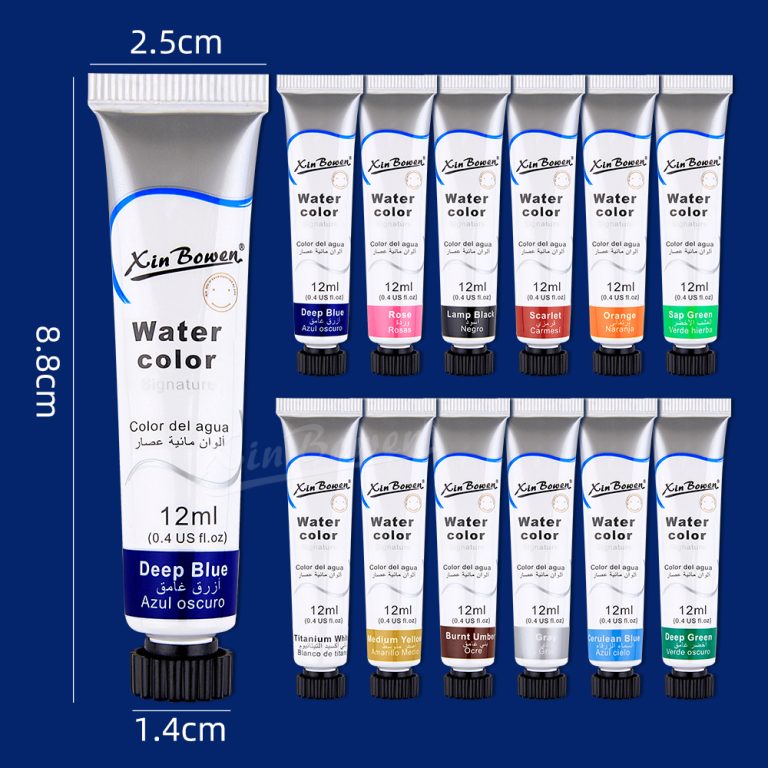 tube size of watercolor paint
