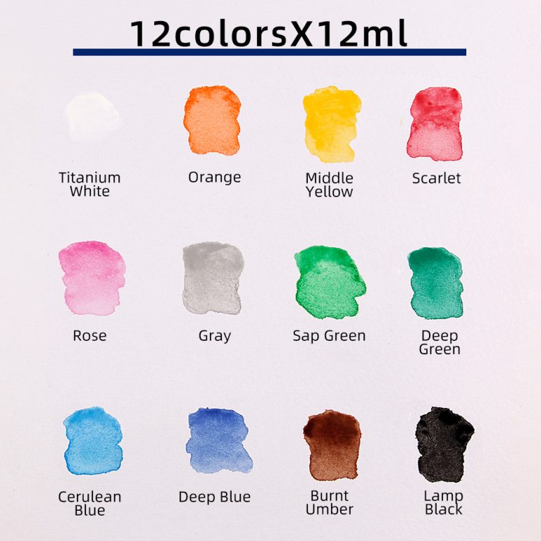 watercolor color card