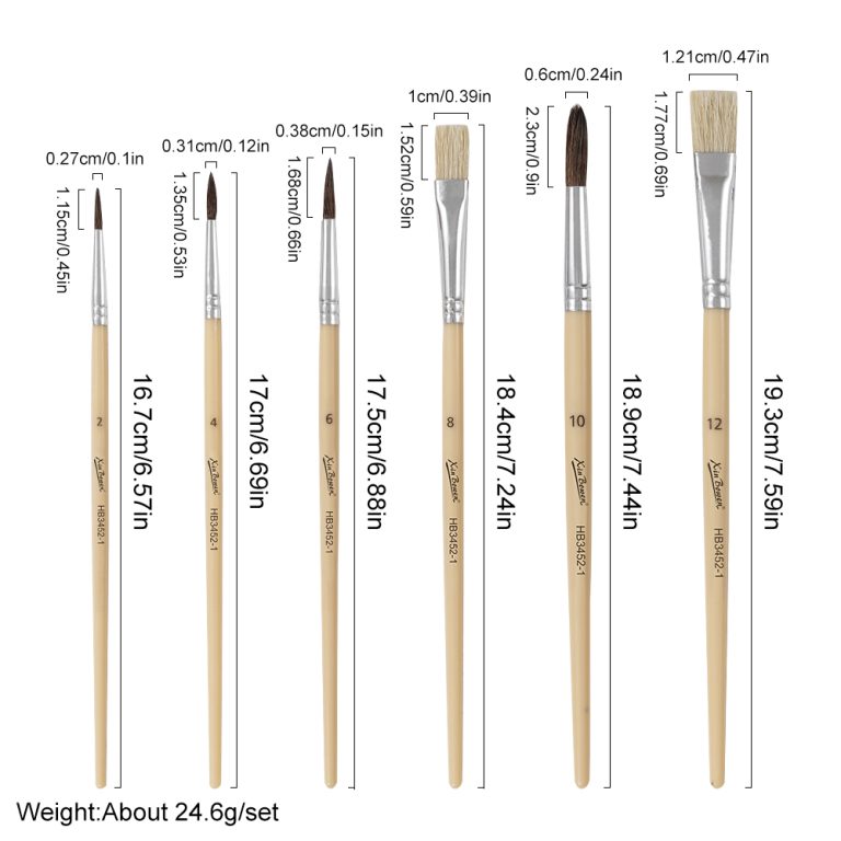 xinbowen animal hair paintbrushes details
