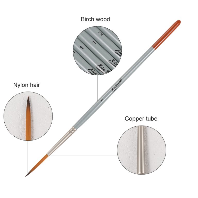 long nylon hair paintbrush