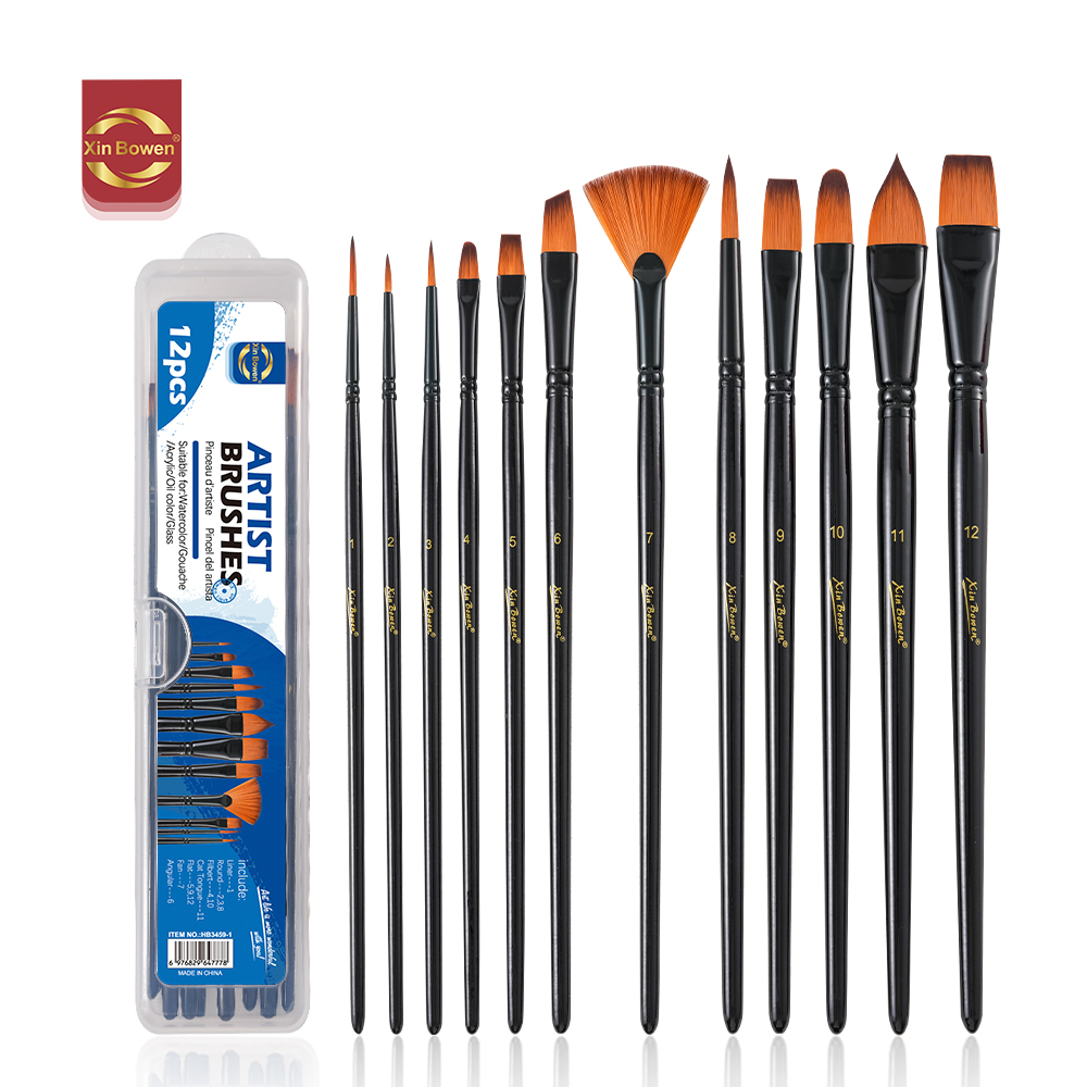 pvc box paintbrushes tools set