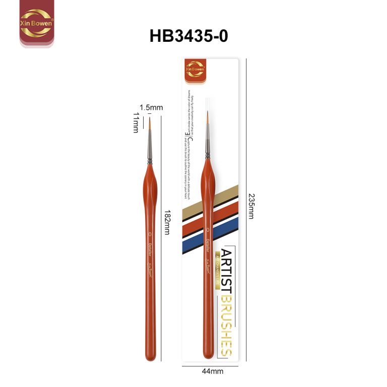 xinbowen triangular handle orange color detail paintbrush (1)