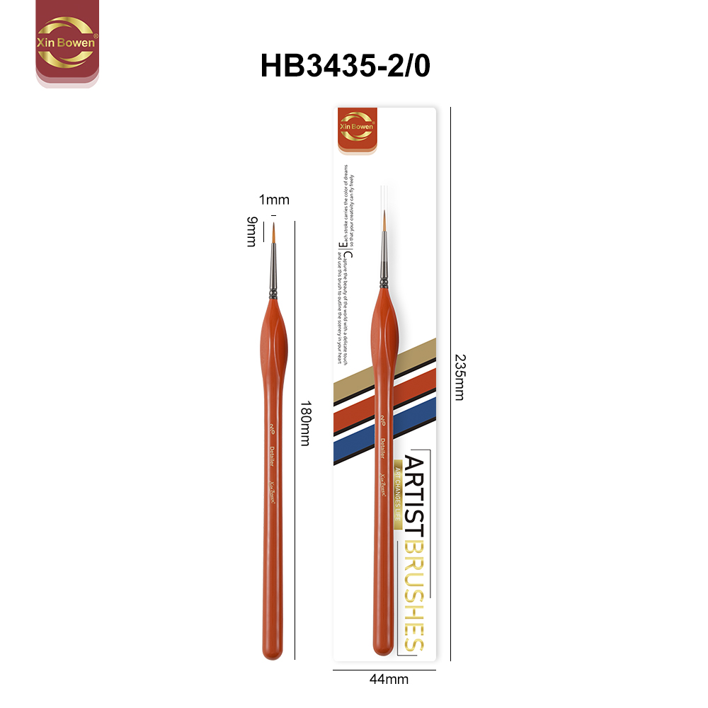 xinbowen triangular handle orange color detail paintbrush (3)
