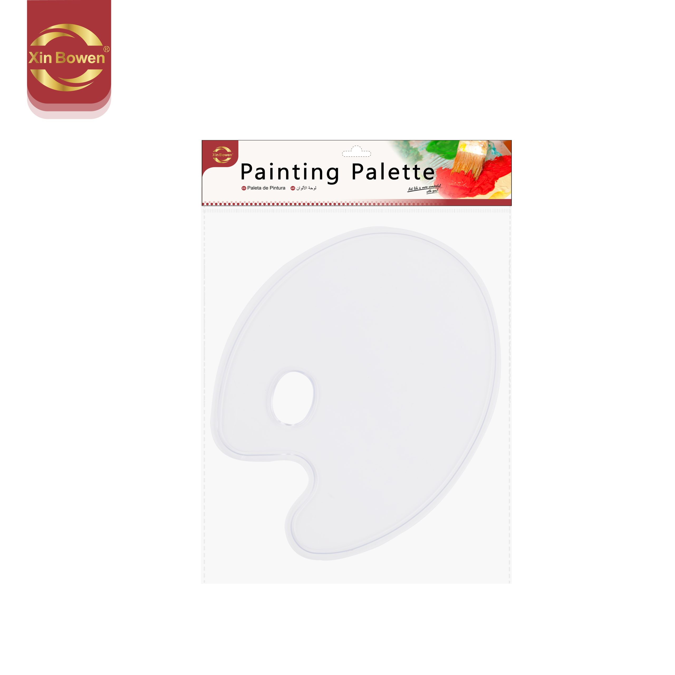 white oval oil paint palette