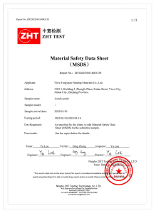 Acrylic paint-English MSDS