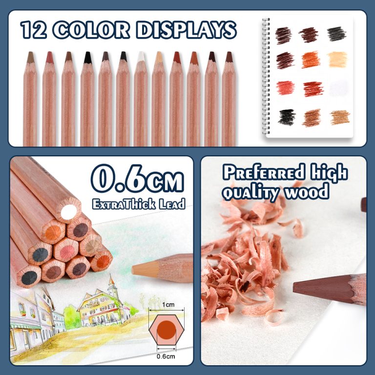 12pcs soft paster leads pencils set