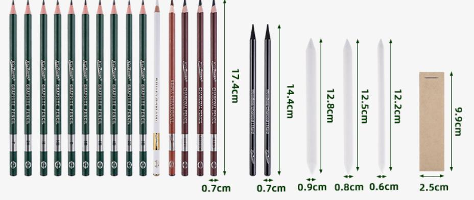drawing pencils