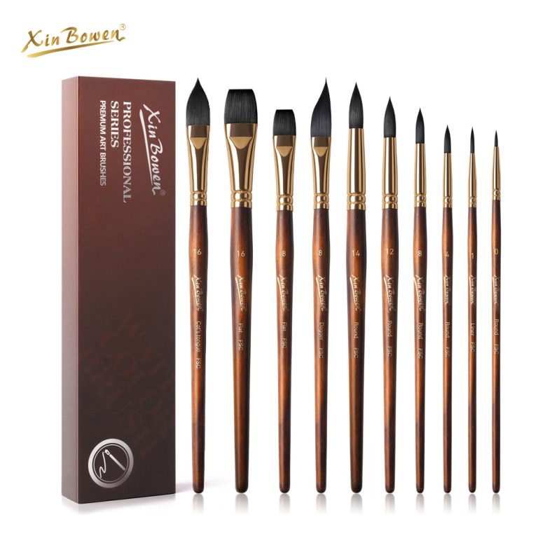 Paintbrushes for watercolor paint