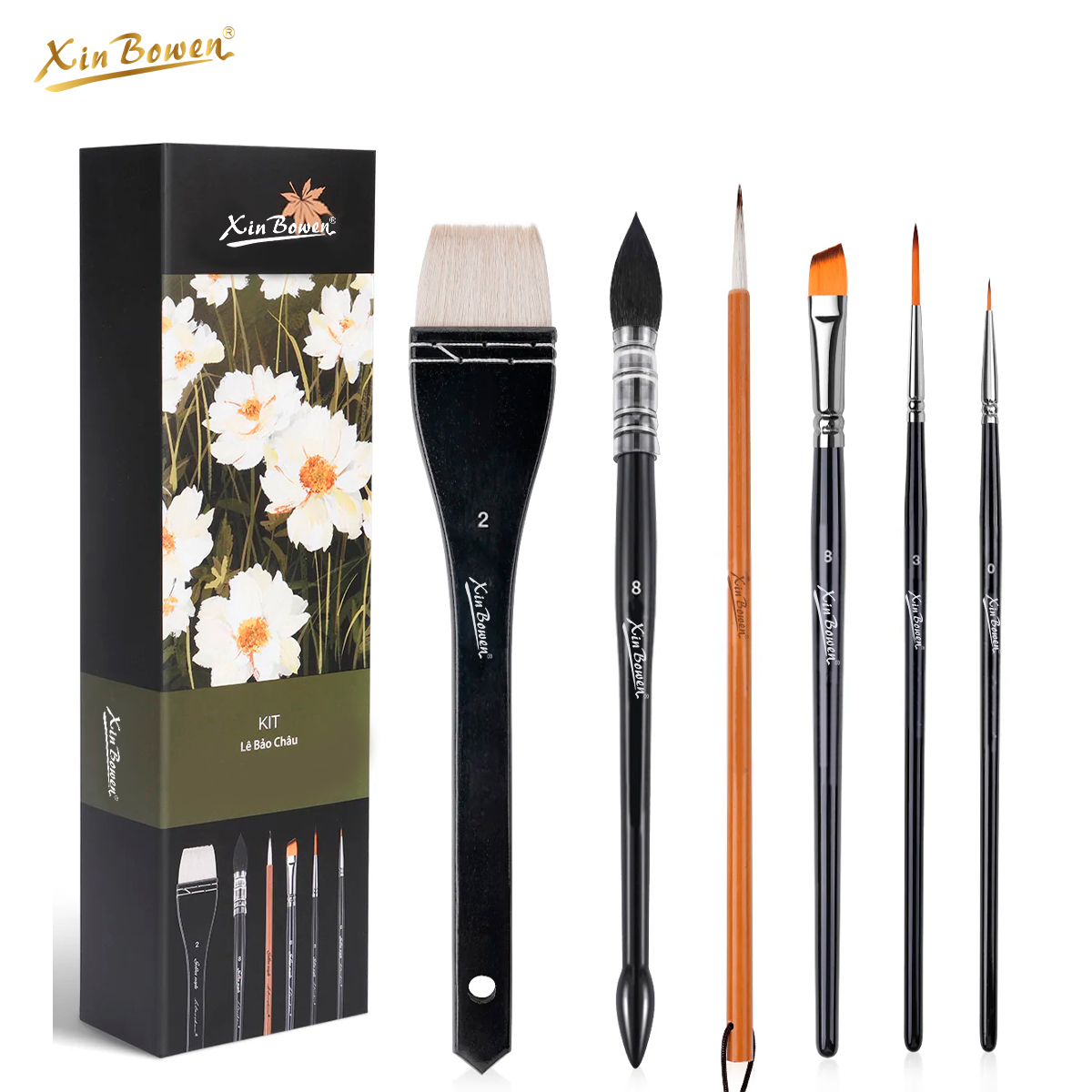 watercolor gouache brushes set