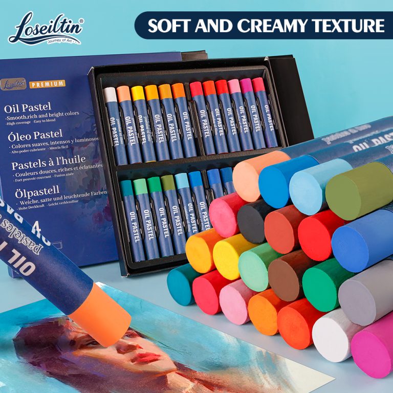 bright color of pastel oil stick