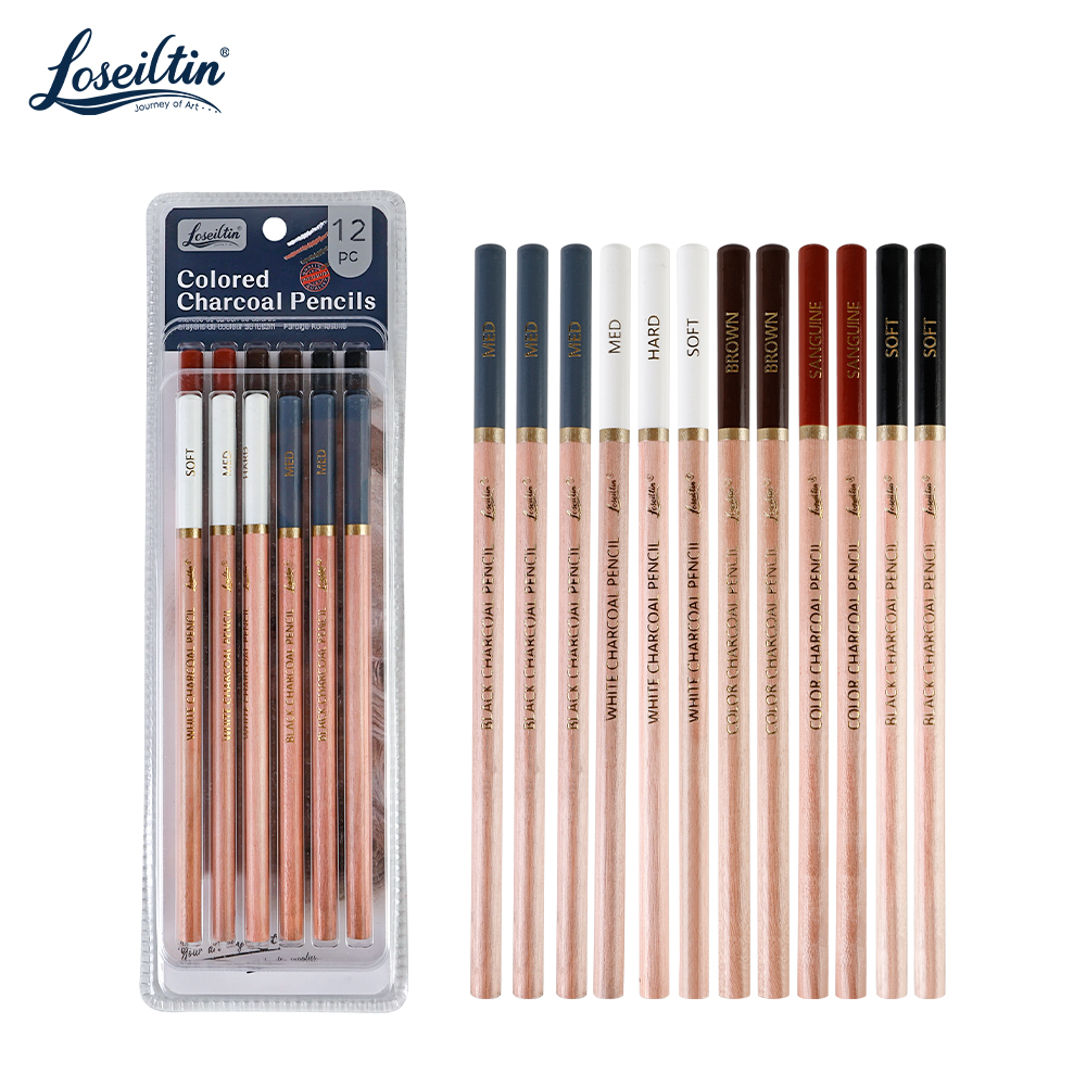 colored charcoal art set