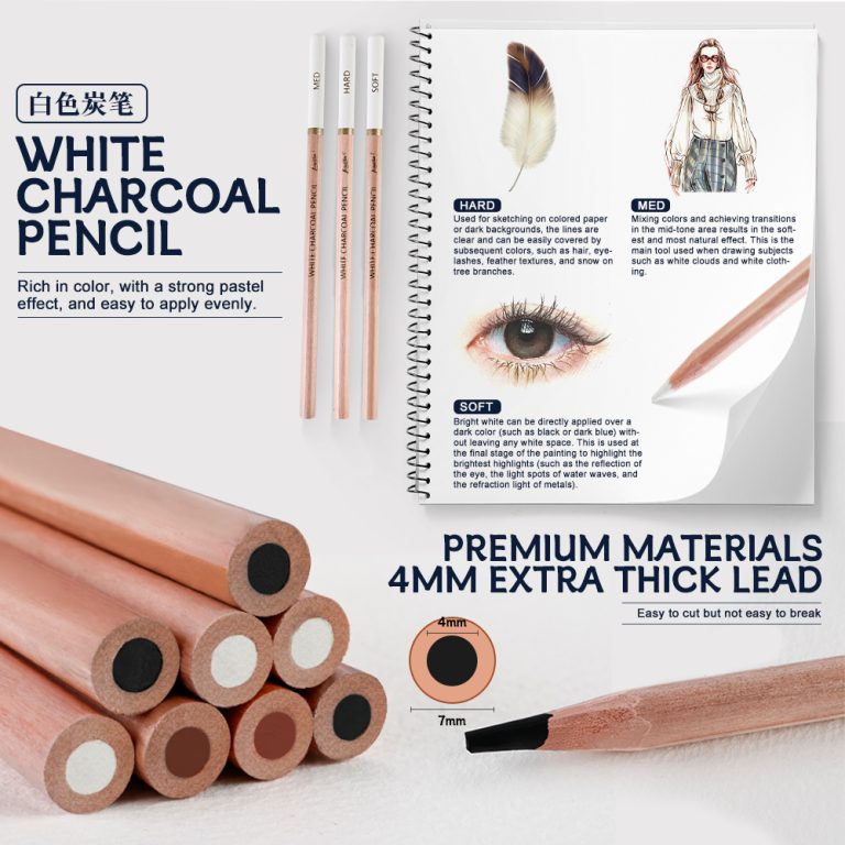 pastel soft charcoal pencils