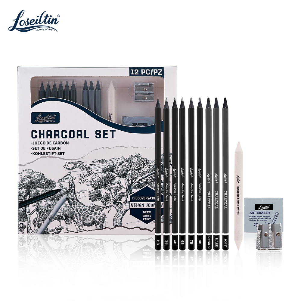 sketching charcoal set
