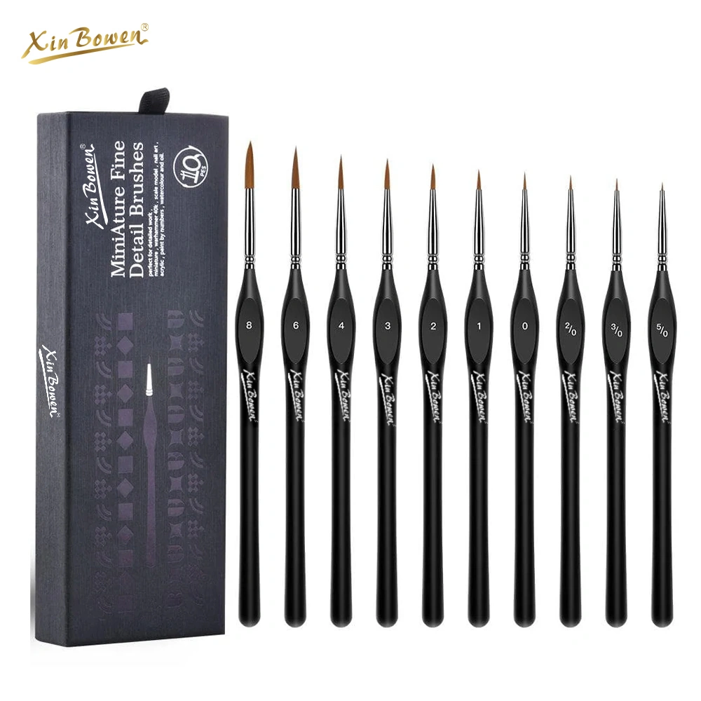 Xin Bowen Trangle10PCS Quality Liner Brushes Eco-friendly Gift Box Set 1