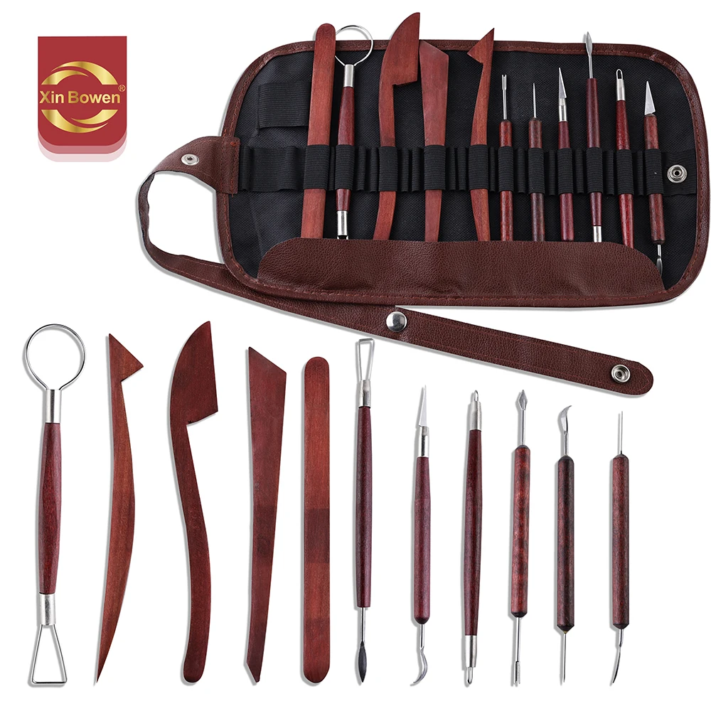 11Pcs Red Wood Clay Combination Tools Set 1