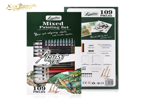 Xin Bowen 109Pcs Mixed Paint&Pencils Artist Painting Tools Kit