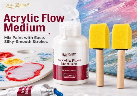Xin Bowen Acrylic Flow Medium 120ml with Sponge Brushes