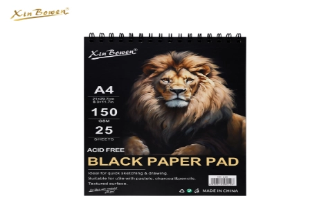 A4 25Pages Black Paper Pad For Sketch Drawing